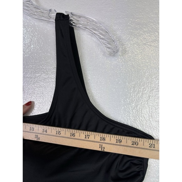 New Tummy Trimmer Bathing Top 18W Blair Black Power net‎ lining Paded Cups Lycra - Picture 5 of 10